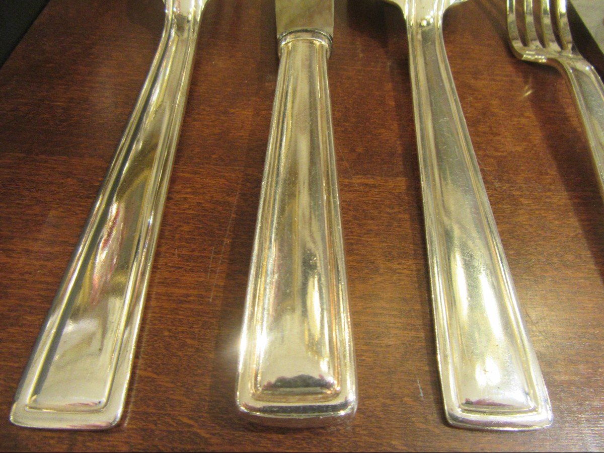 198-piece Cutlery Set By Orfèvre Ravinet-d'enfer-photo-6