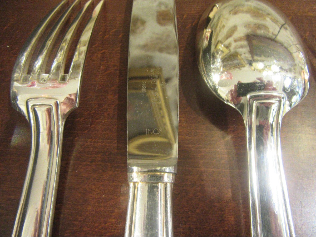 198-piece Cutlery Set By Orfèvre Ravinet-d'enfer-photo-7