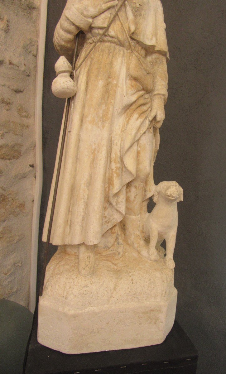 Statue Of Saint Roch Late 19th Century-photo-4