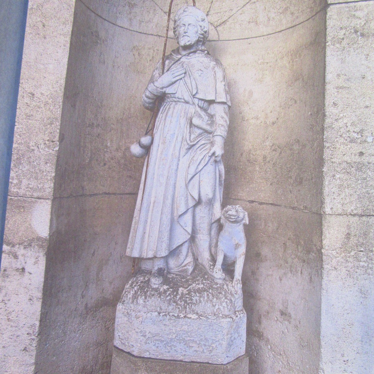 Statue Of Saint Roch Late 19th Century-photo-4