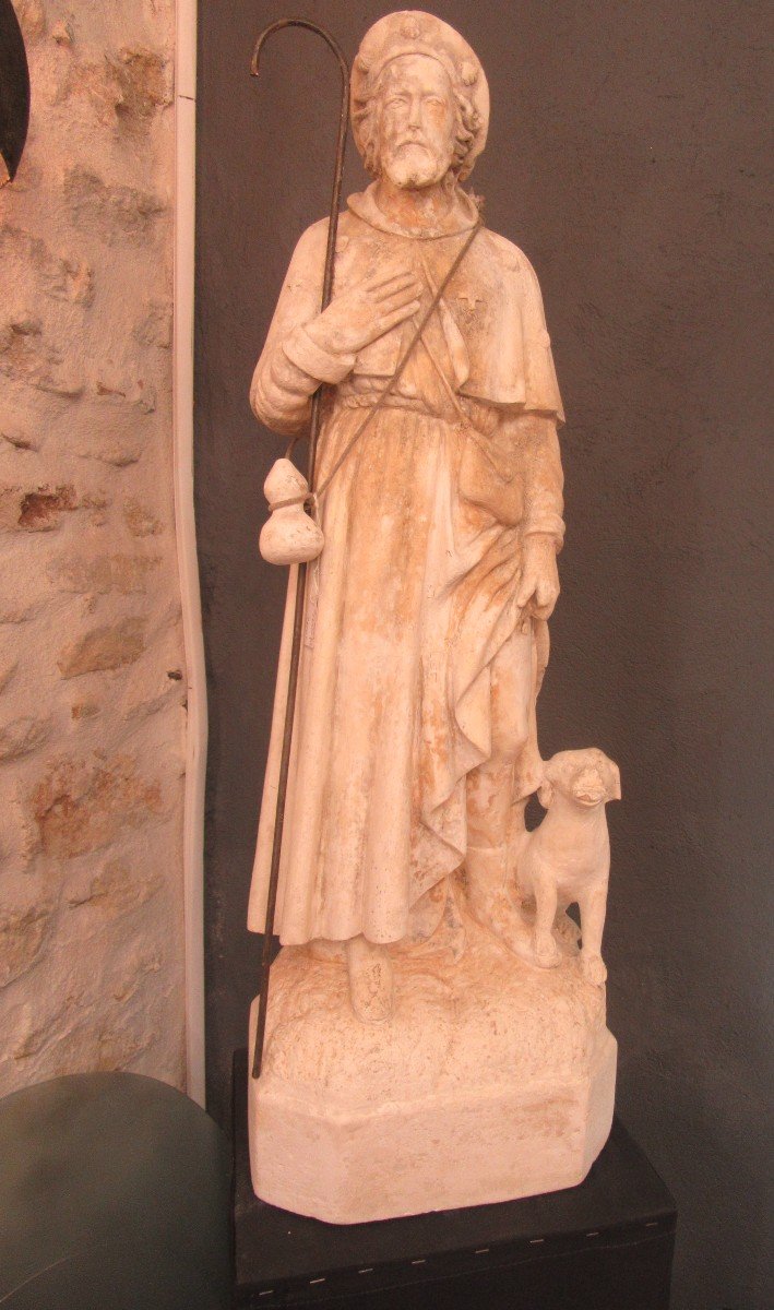 Statue Of Saint Roch Late 19th Century