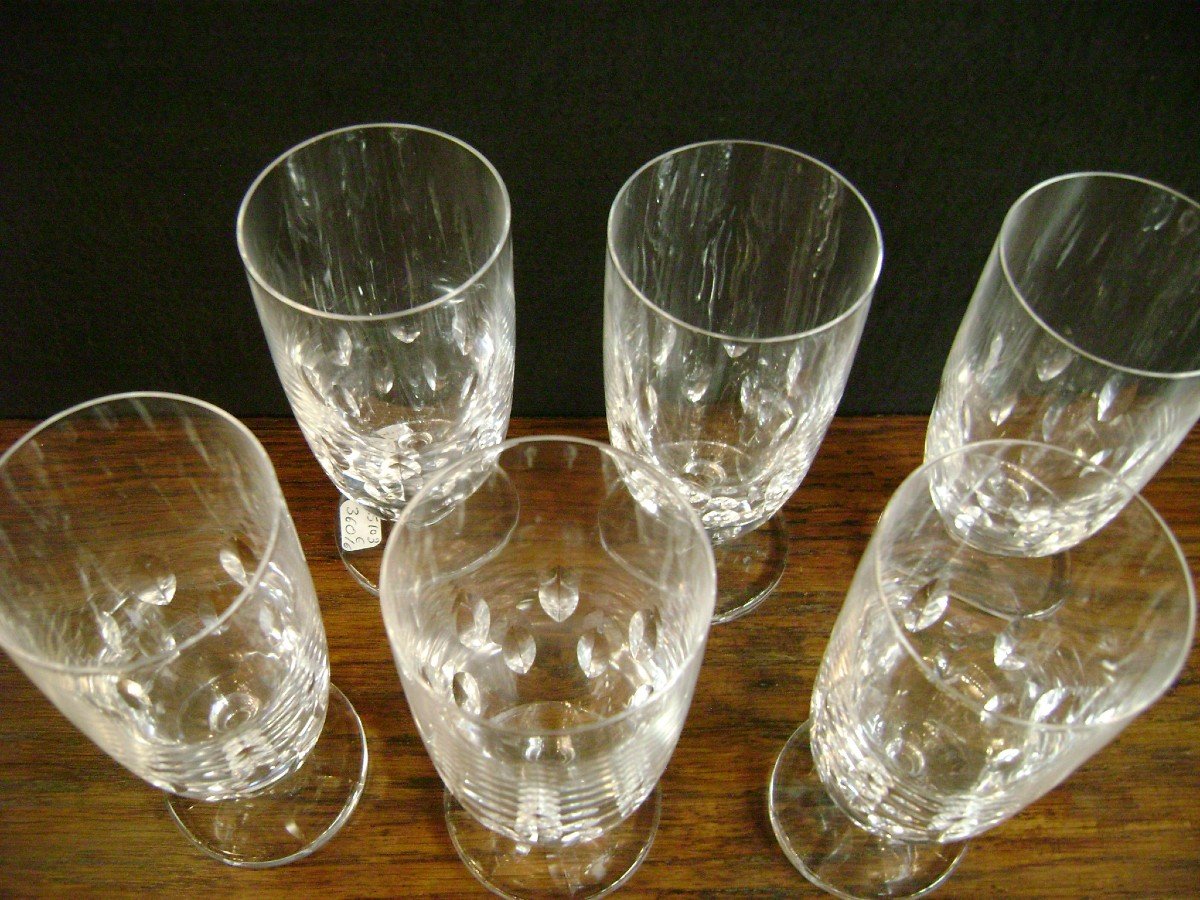 6 Lalique France Bocage Model Champagne Flutes-photo-2