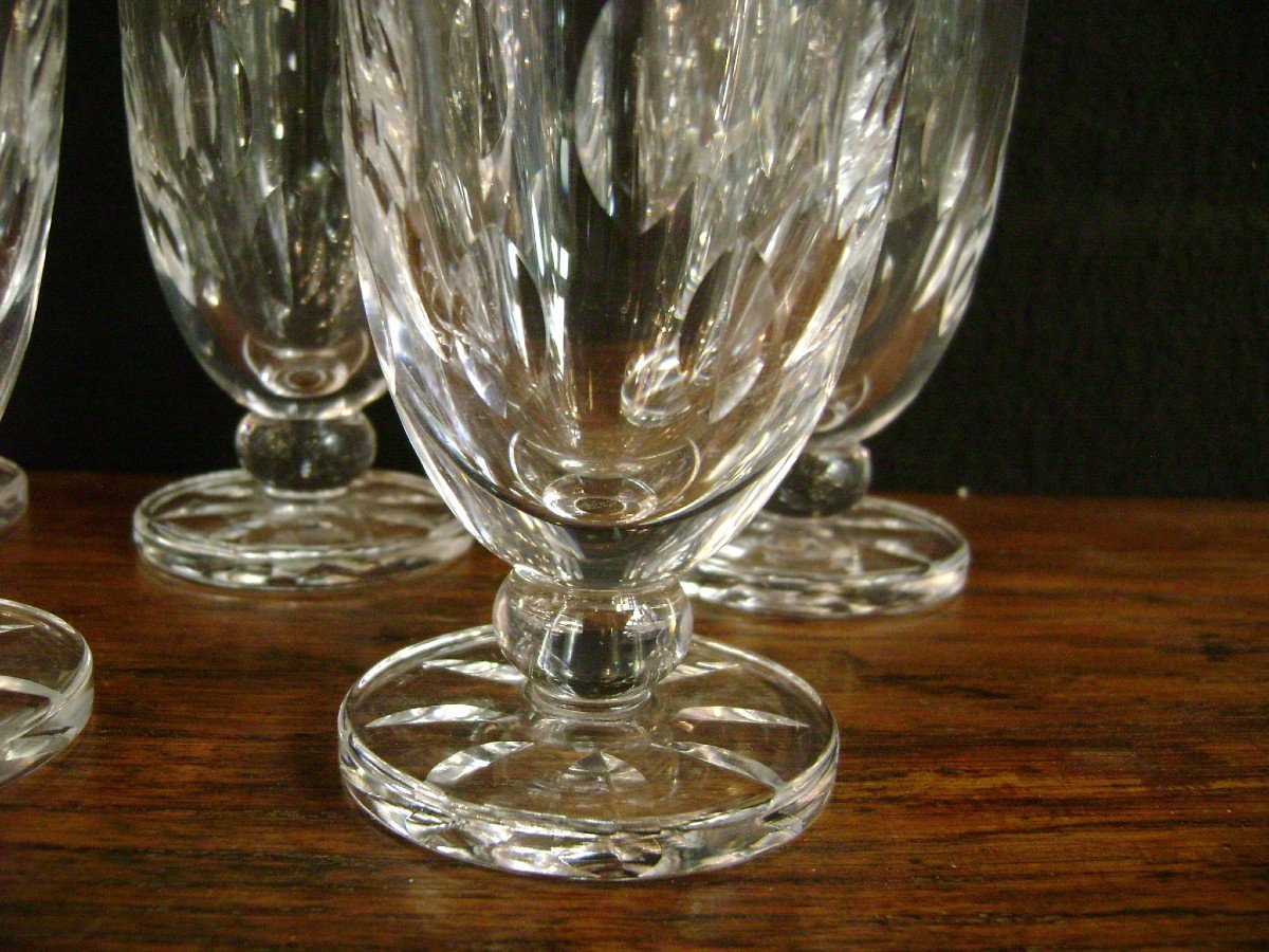 6 Lalique France Bocage Model Champagne Flutes-photo-3