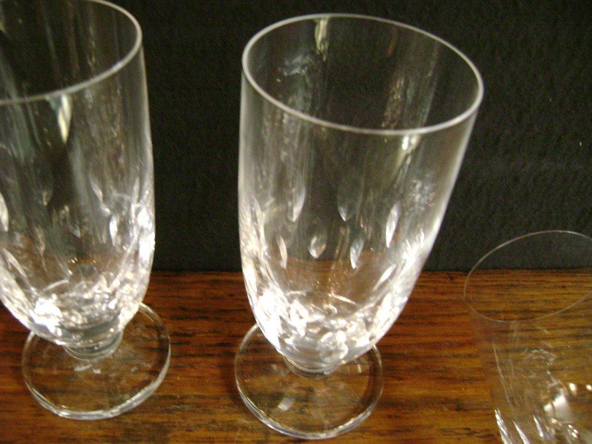 6 Lalique France Bocage Model Champagne Flutes-photo-2