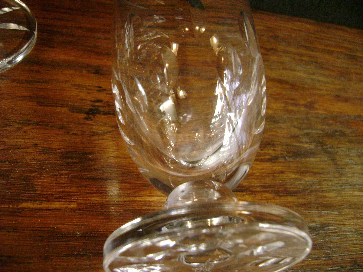 6 Lalique France Bocage Model Champagne Flutes-photo-3