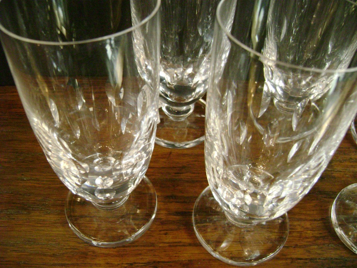 6 Lalique France Bocage Model Champagne Flutes-photo-4