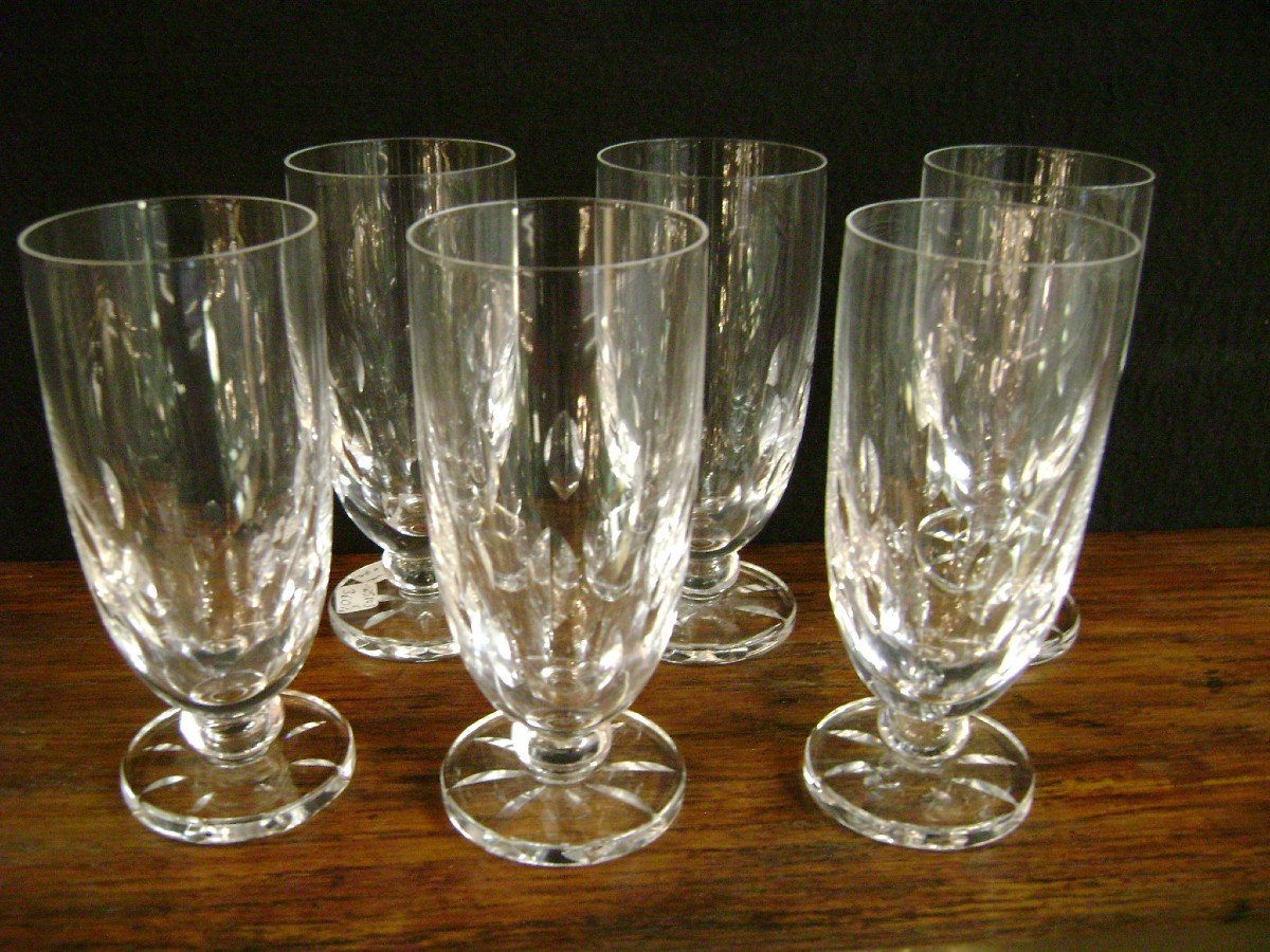 6 Lalique France Bocage Model Champagne Flutes-photo-8