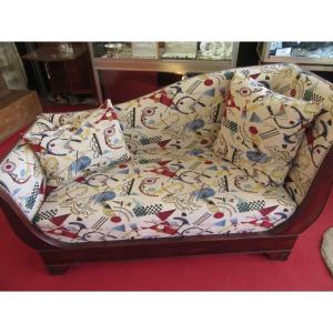 Daybed Late Empire Period. Renovated In The Old Fashioned Fabrics In The Style Of Kandinsky