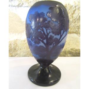 Gallé Rare Blue Vase