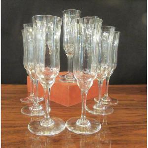 10 Flutes Baccarat Modèle Capri