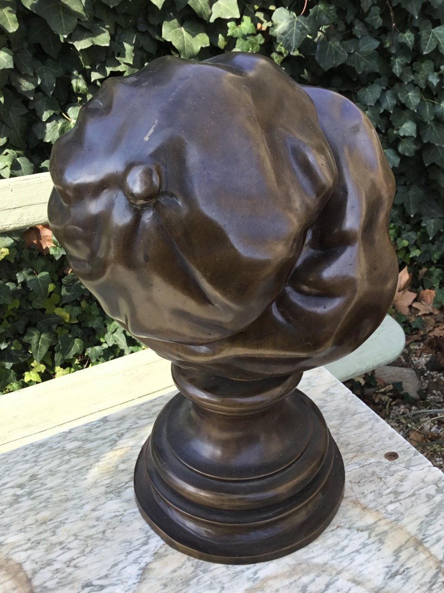 Important Bronze Bust Of Titi Parisien-photo-3