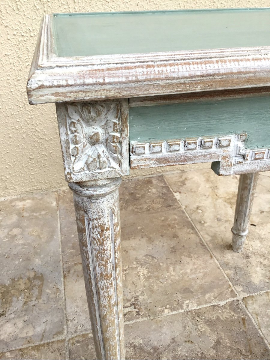 Louis XV Style Carved And Patinated Wood Side Table -photo-2