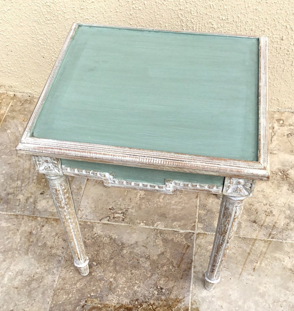 Louis XV Style Carved And Patinated Wood Side Table -photo-3