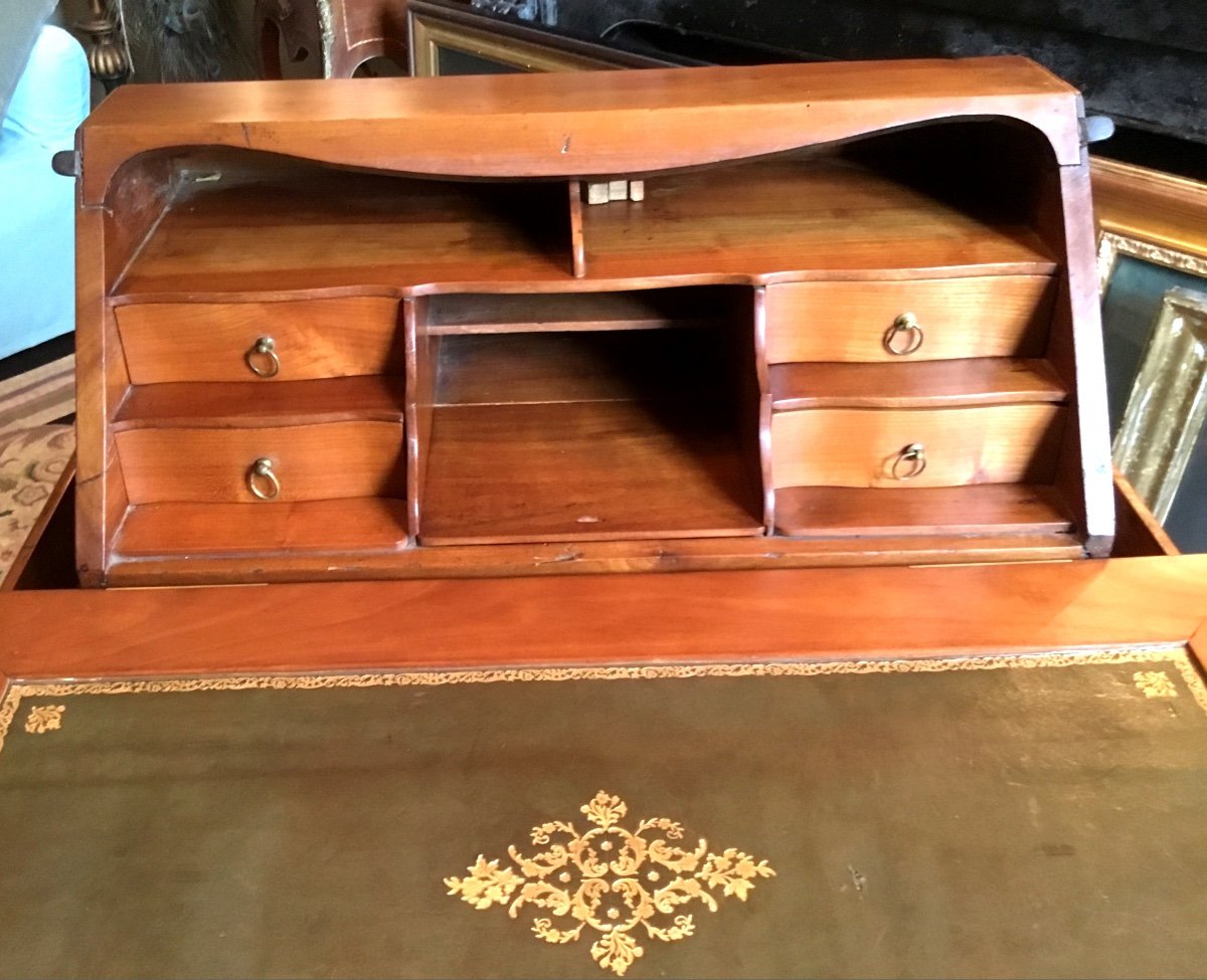 Louis XV Style Capuchin Desk In Cherry Wood-photo-4