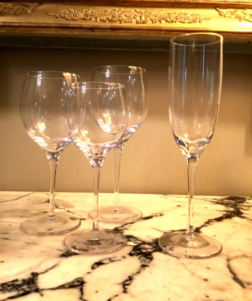 Cristal De Sevres.service De Verres De 47 Pieces