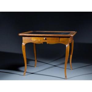 Cabaret Table In Fruit Wood, Top Trimmed With Slate. Late 18th Century 