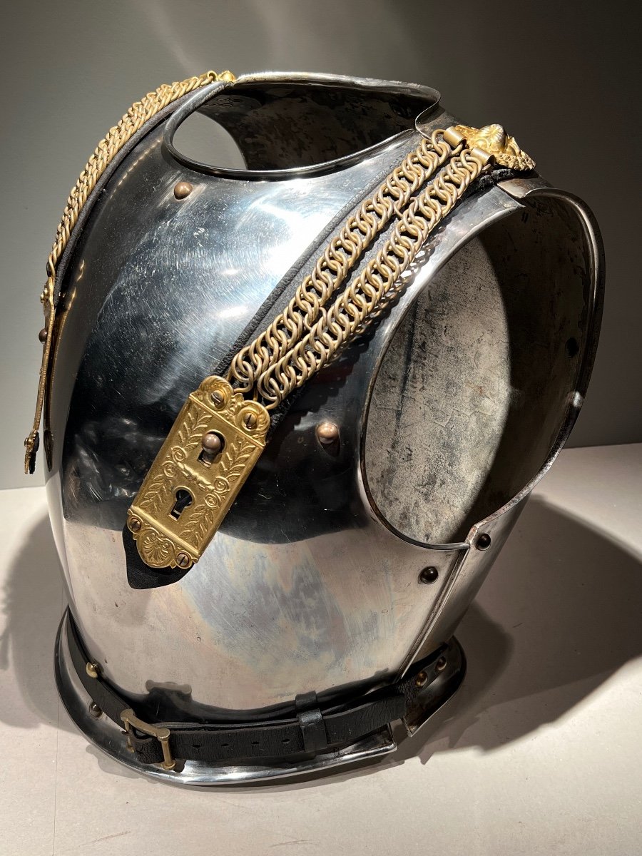 Iron Cuirassier Officer's Breastplate, Model 1855, Châtellereau, 1890, 3rd Republic.-photo-2