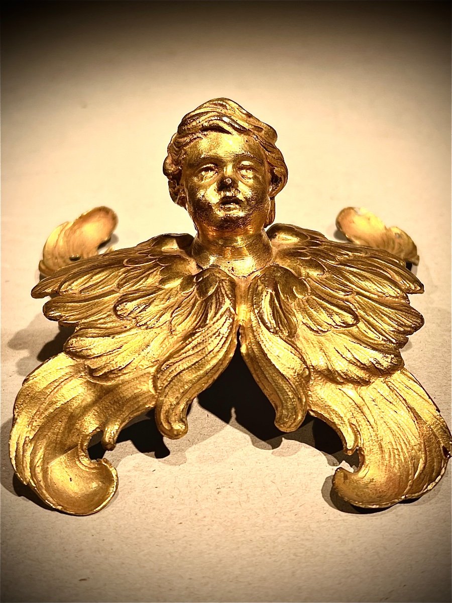 Pair Of Embossed Copper Ornaments Representing Cherubim, Italy, Late 17th Century.-photo-3