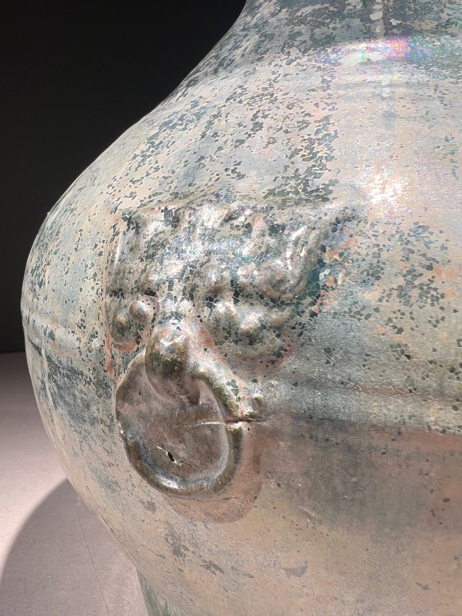 Ceramic Baluster Vase, Iridescent, Hu, Han Dynasty, Han Dynasty, China, 206 Bc – 220 Ad-photo-3