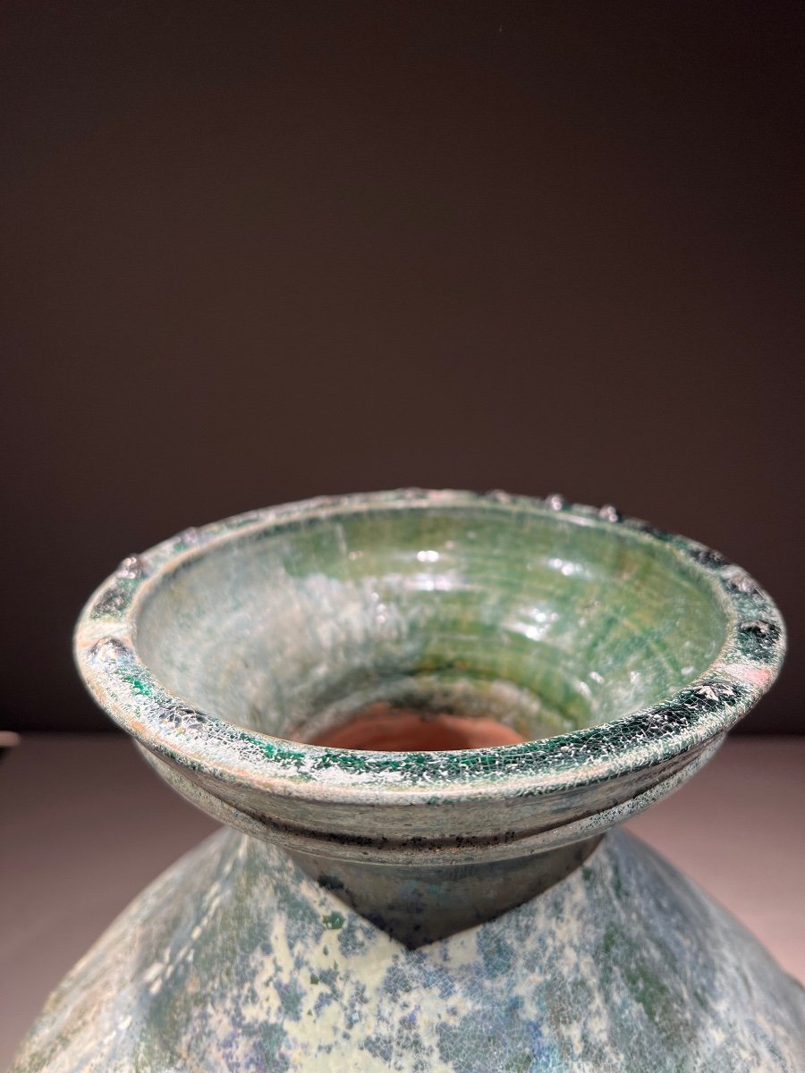 Vase Balustre En Céramique, Irisé, Hu, Dynastie Han, Han Dynasty, Chine, 206 Bc – 220 Ad-photo-2