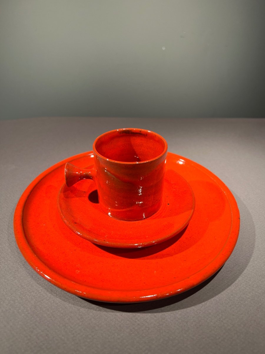 Service à Petit-déjeuner En Ceramique Par Charles Voltz, Vallauris, 1960-1970.-photo-4