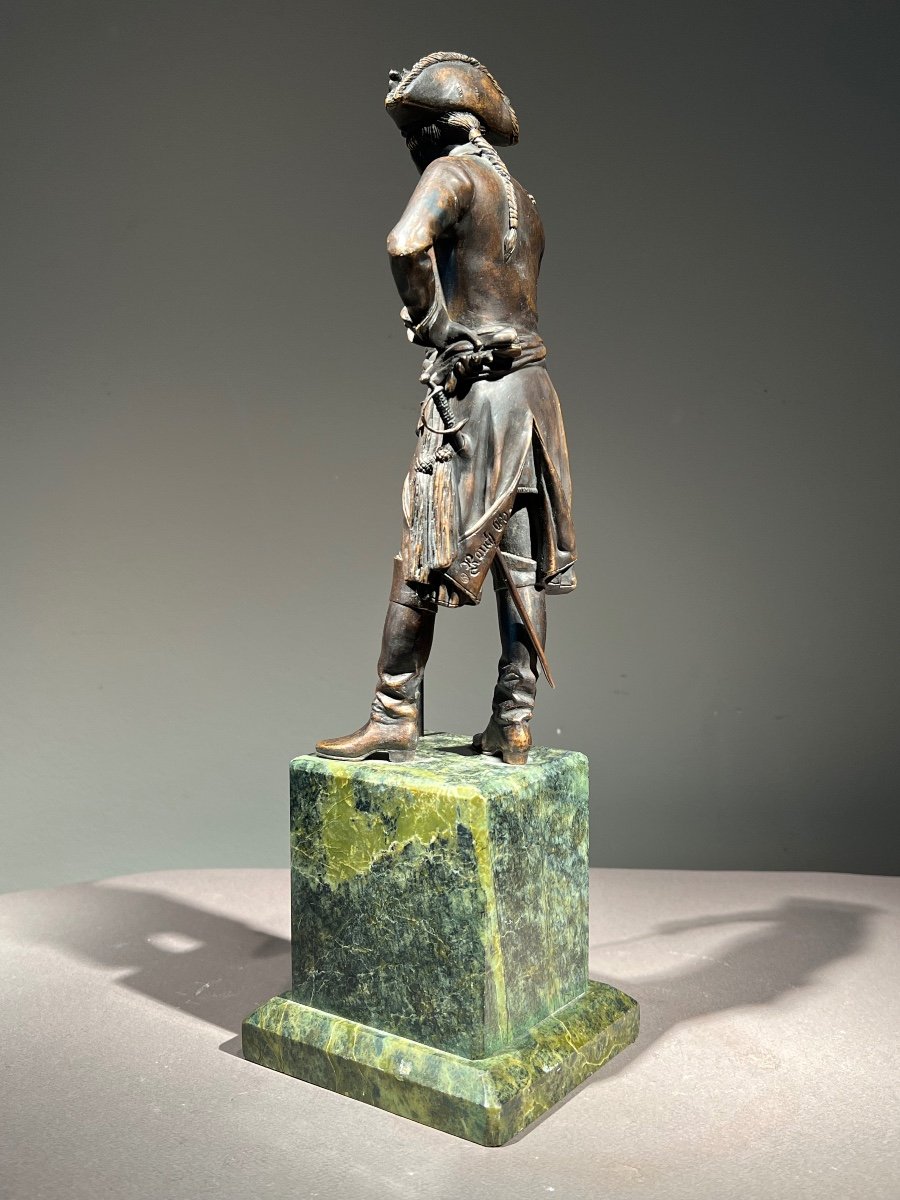 Ch. D. Rauch, D’après, Sculpture En Bronze De Fréderic II De Prusse, Ca. 1900-1920.-photo-6