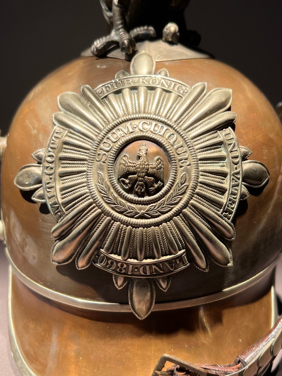 Casque De Cuirassier De La Garde Prussienne De Troupe, Modèle 1894, Daté Et Marqué Gkr, 1915.-photo-1