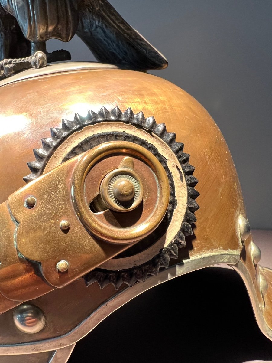 Casque De Cuirassier De La Garde Prussienne De Troupe, Modèle 1894, Daté Et Marqué Gkr, 1915.-photo-8