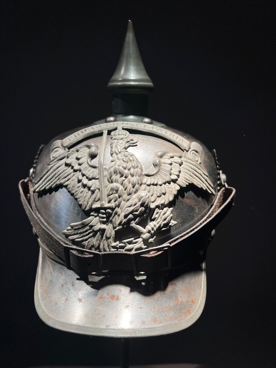 Feldgrau Troop Spiked Helmet Of The 1st Prussian Cuirassier Regiment, Berlin, 1915.-photo-2