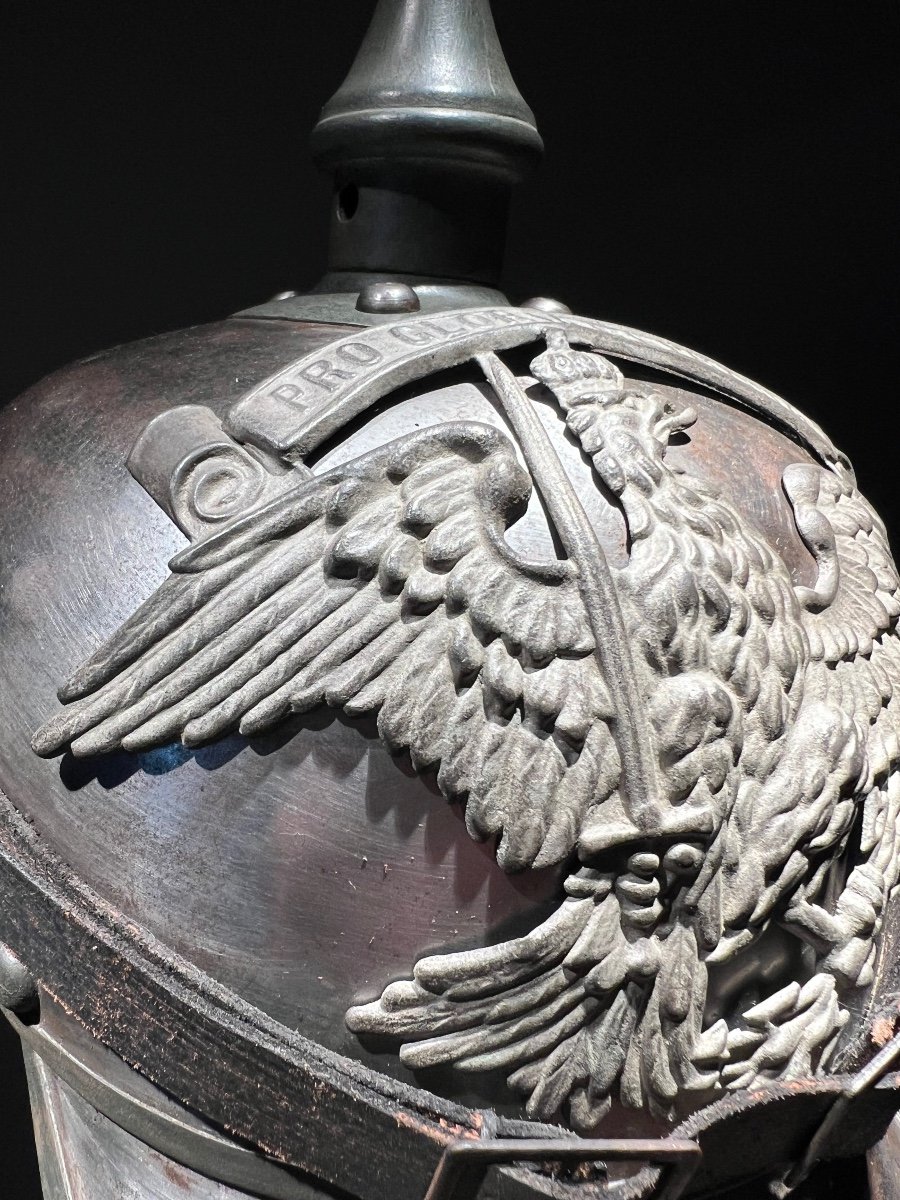 Feldgrau Troop Spiked Helmet Of The 1st Prussian Cuirassier Regiment, Berlin, 1915.-photo-3