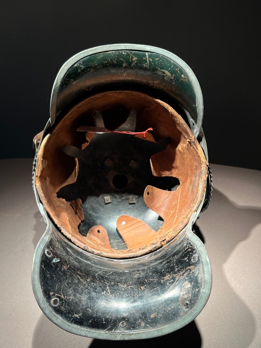 Prussian Cuirassiers Feldgrau Troop's Spiked Helmet, Marked Lachman, Berlin 16.-photo-3