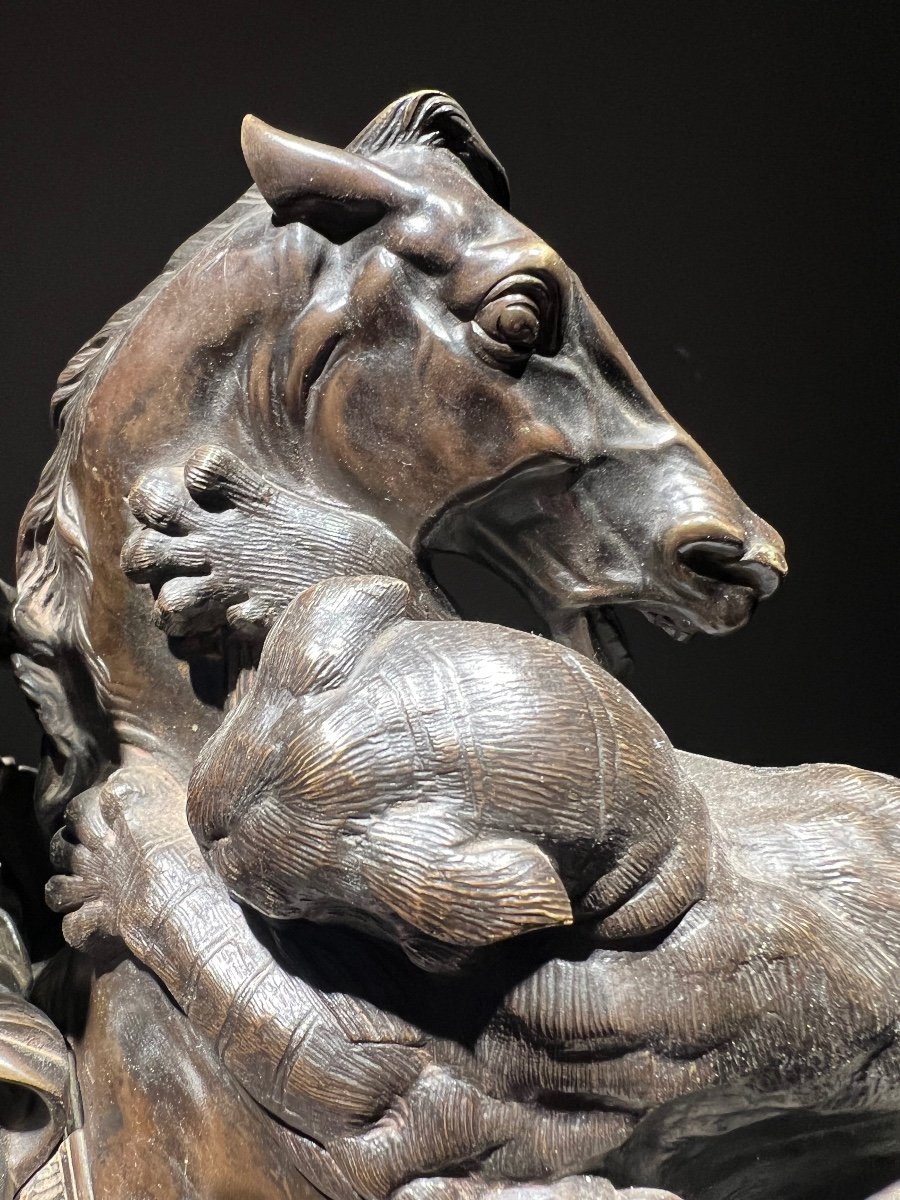 Amazone Zu Pferde, Bronze Equestrian Statue After August Kiss (german, 1802-1865).-photo-3