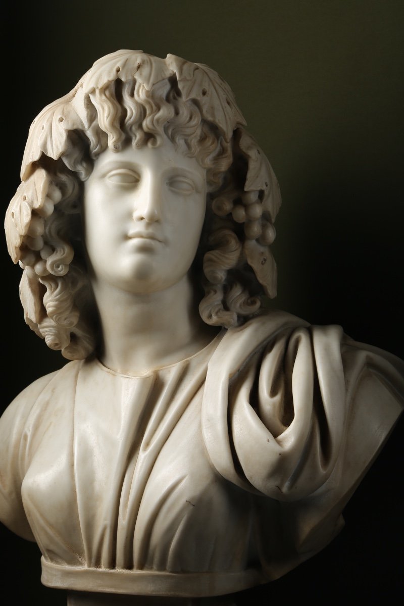 Carrara Marble Bust Of Melpomene, Italy, Circa 1800.-photo-2