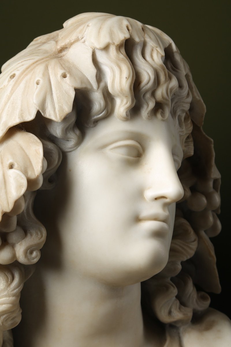 Carrara Marble Bust Of Melpomene, Italy, Circa 1800.-photo-3