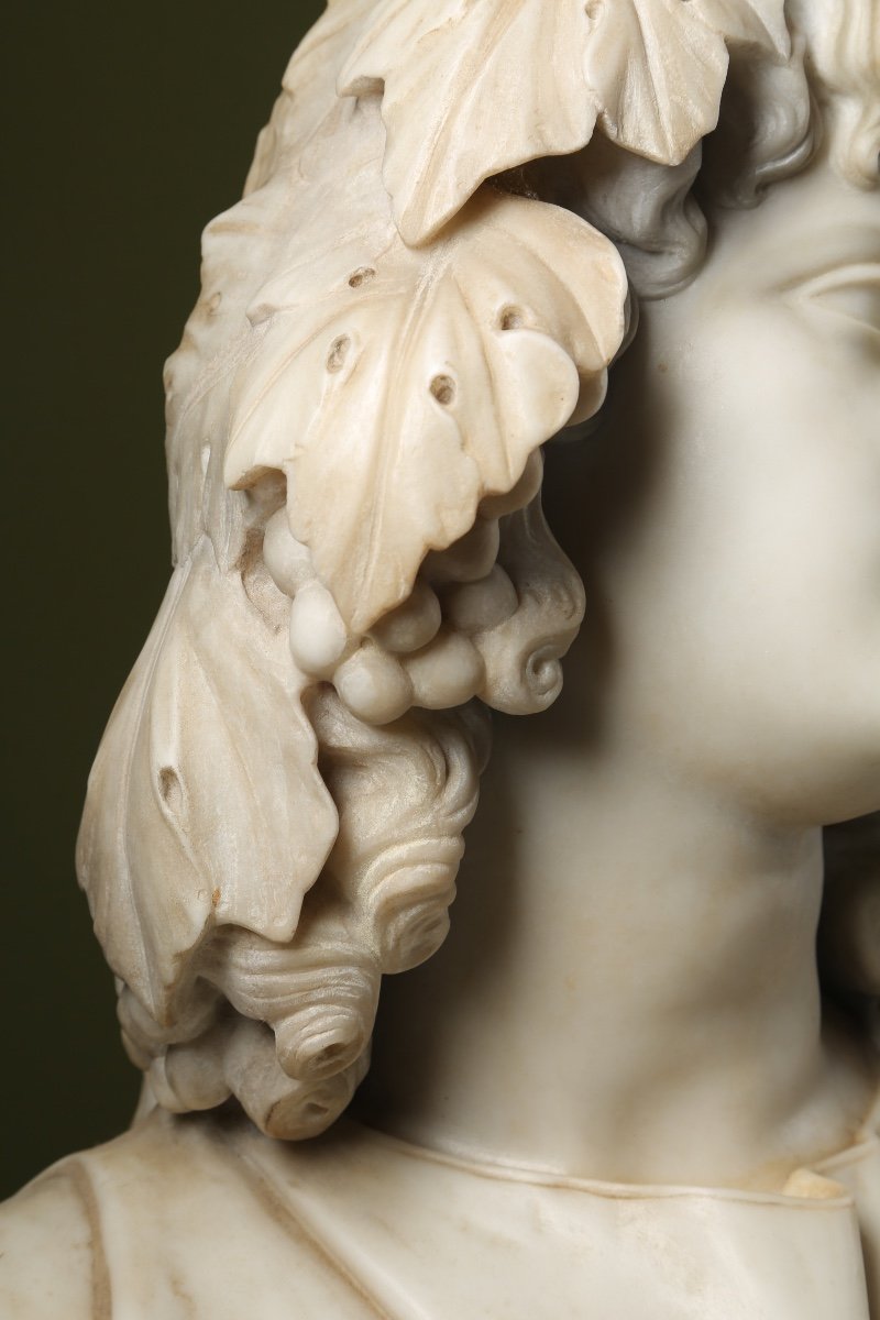 Carrara Marble Bust Of Melpomene, Italy, Circa 1800.-photo-4