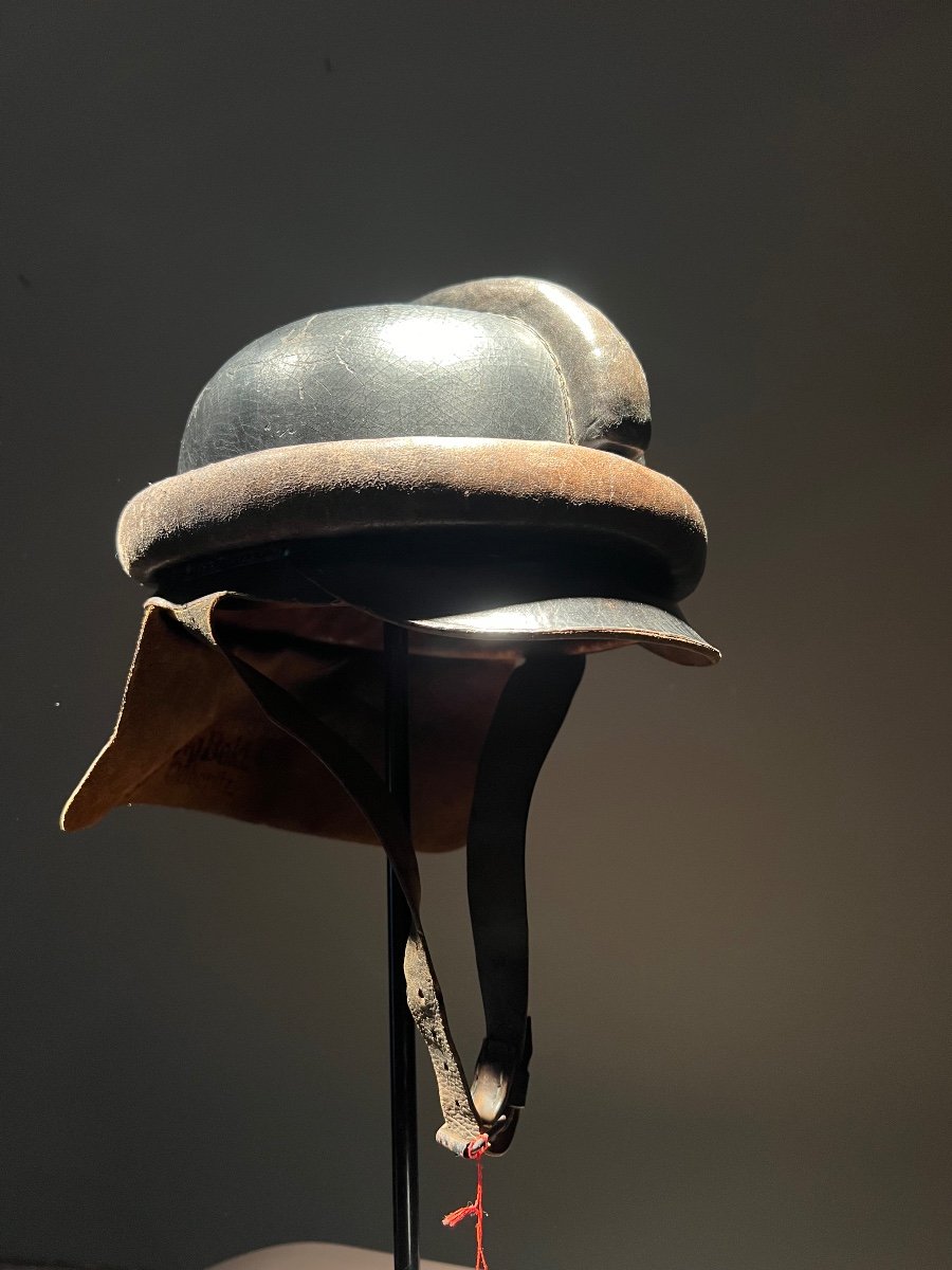 German Great War Leather Aviator Helmet, 2nd Reich, 1918.-photo-2