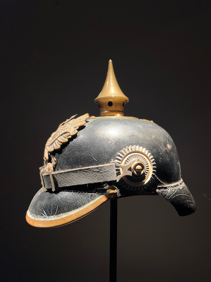 Casque à Pointe Prussien De Troupe Du 60e Régiment D’infanterie “markgraf Karl“ -photo-2