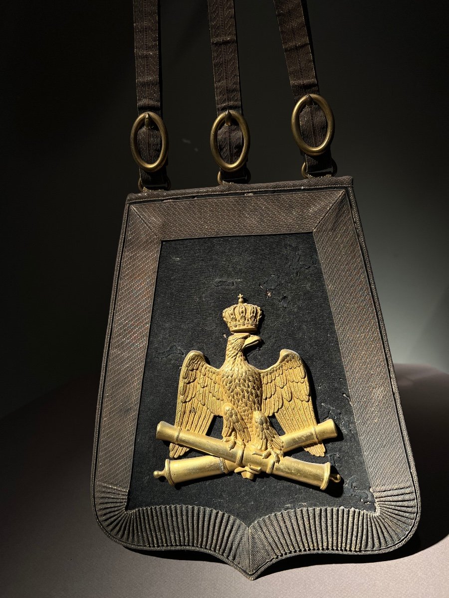 SABRETACHE DE GRANDE TENUE D'OFFICIER SUPÉRIEUR D'ARTILLERIE À CHEVAL DE LA GARDE 