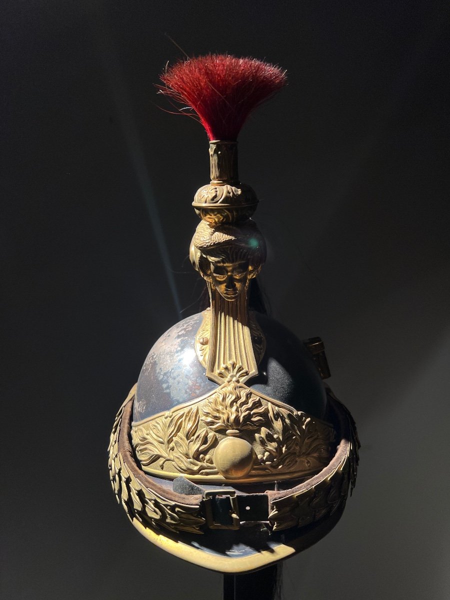 Cuirassier Officer's Helmet Model 1874, Third Republic, France.-photo-2