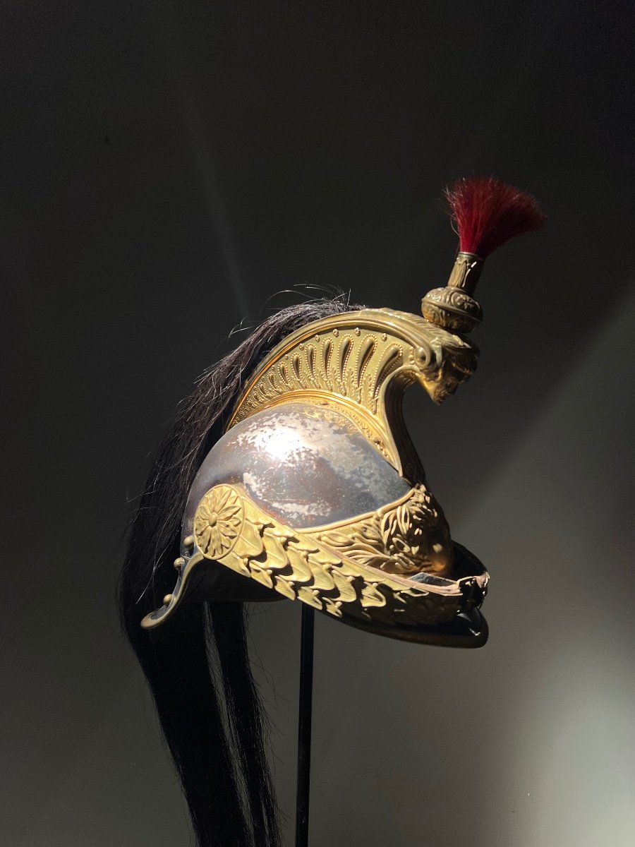 Cuirassier Officer's Helmet Model 1874, Third Republic, France.-photo-3