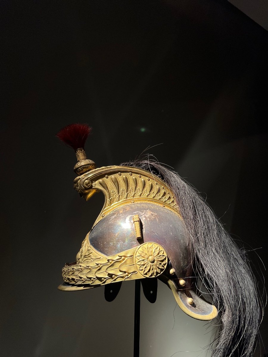 Cuirassier Officer's Helmet Model 1874, Third Republic, France.-photo-4