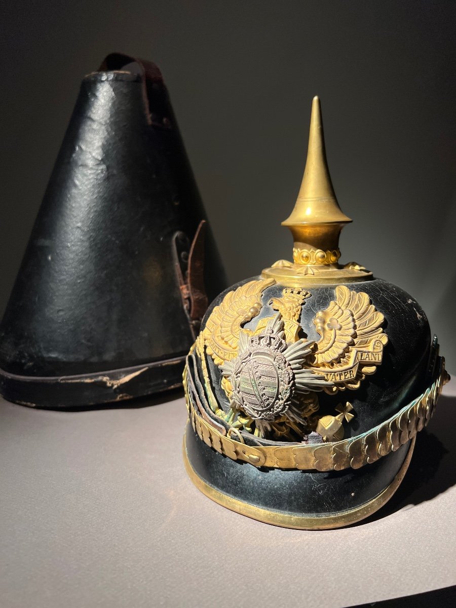 Sachsen-weimar Infantry Officer's Spiked Helmet, Mod 1895, Reg. No. 94.