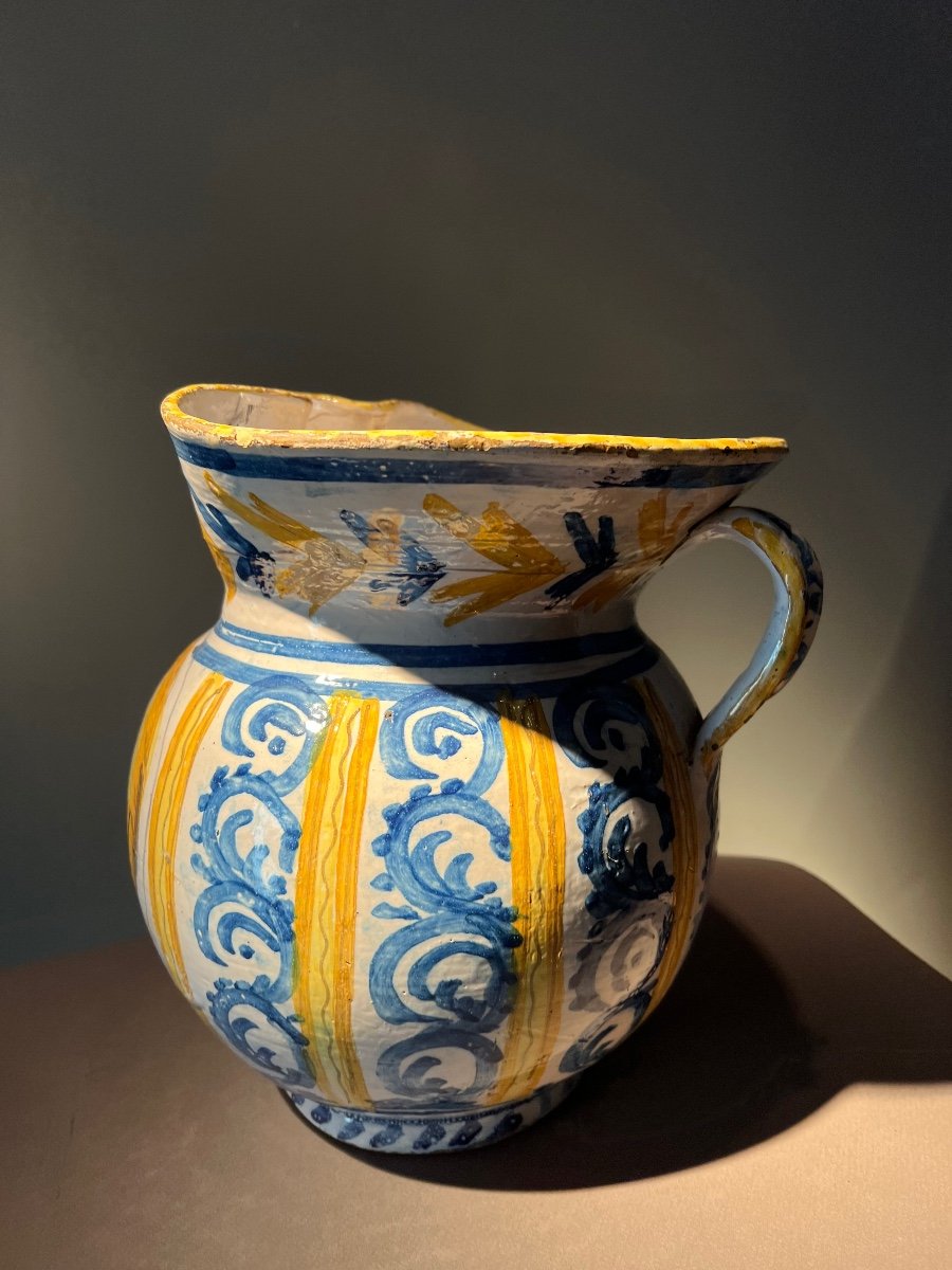 Flemish Majolica Jug, Inscribed Antwerp, Flanders, 18th.-photo-3