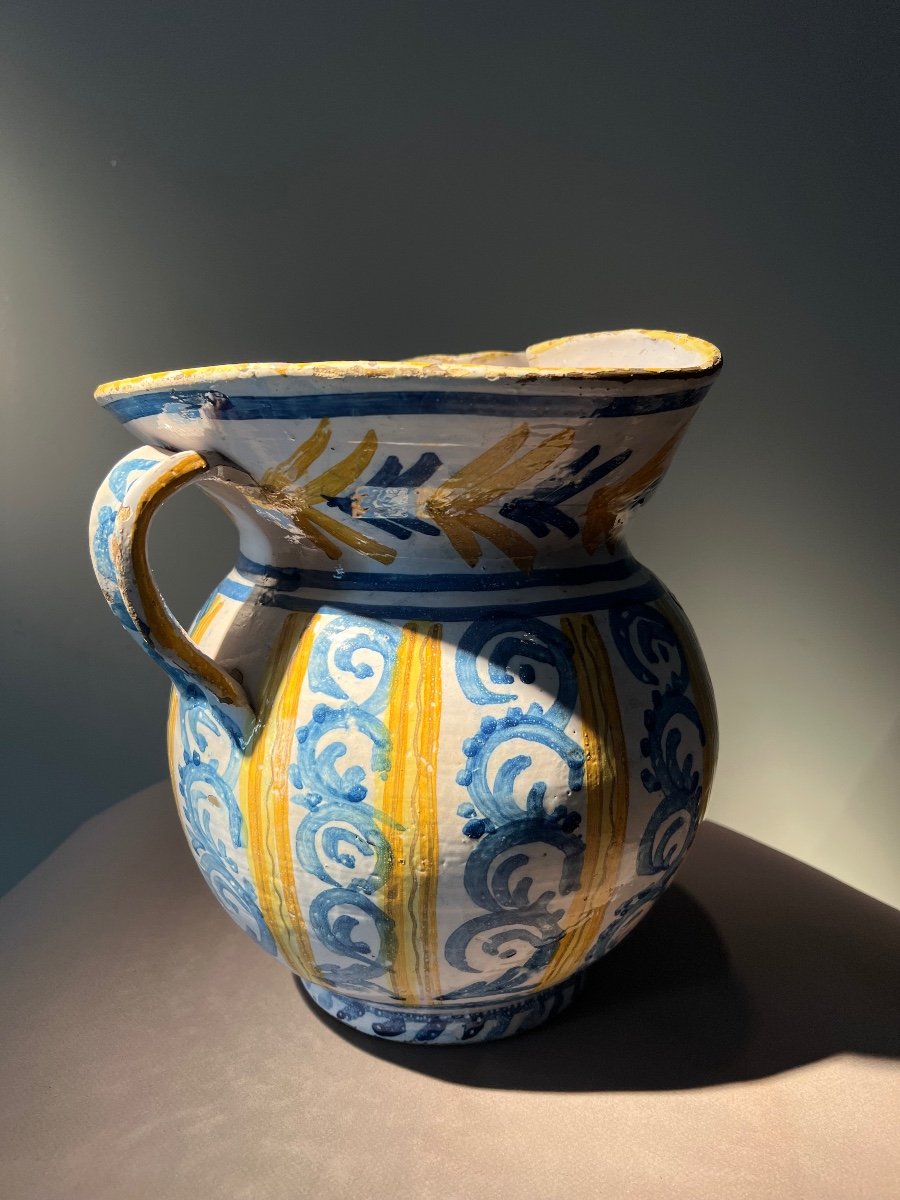 Flemish Majolica Jug, Inscribed Antwerp, Flanders, 18th.-photo-2