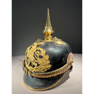 Casque à Pointe D’officier Hessois Du 116 Régiment D’infanterie ,  Fin 19e Début 20e.