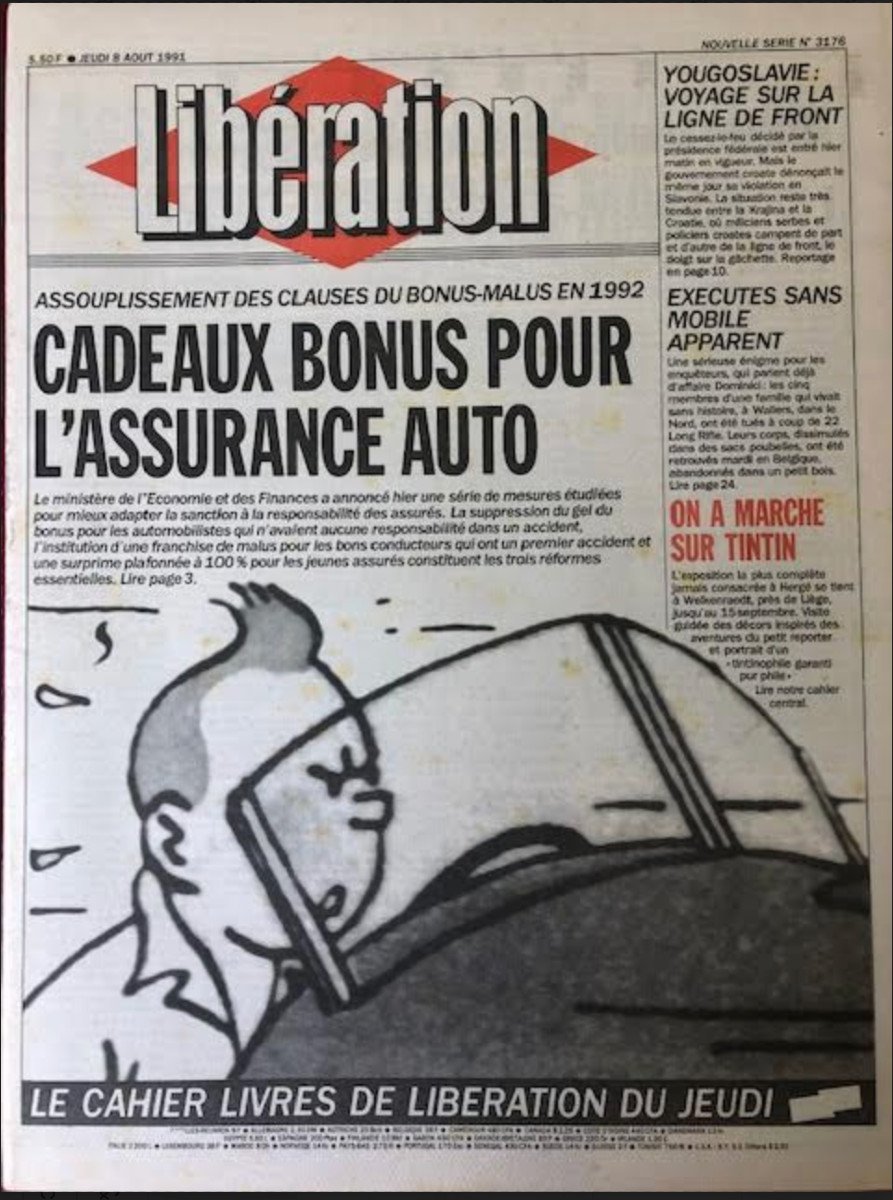 Tintin   Journal  Liberation  Du 6 Mars 1983     Disparition De Herge-photo-1