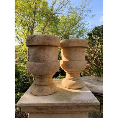Pair Of Nineteenth Stone Vases