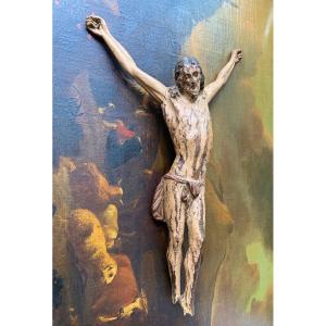 Crucifix bois sculpté XVIIe