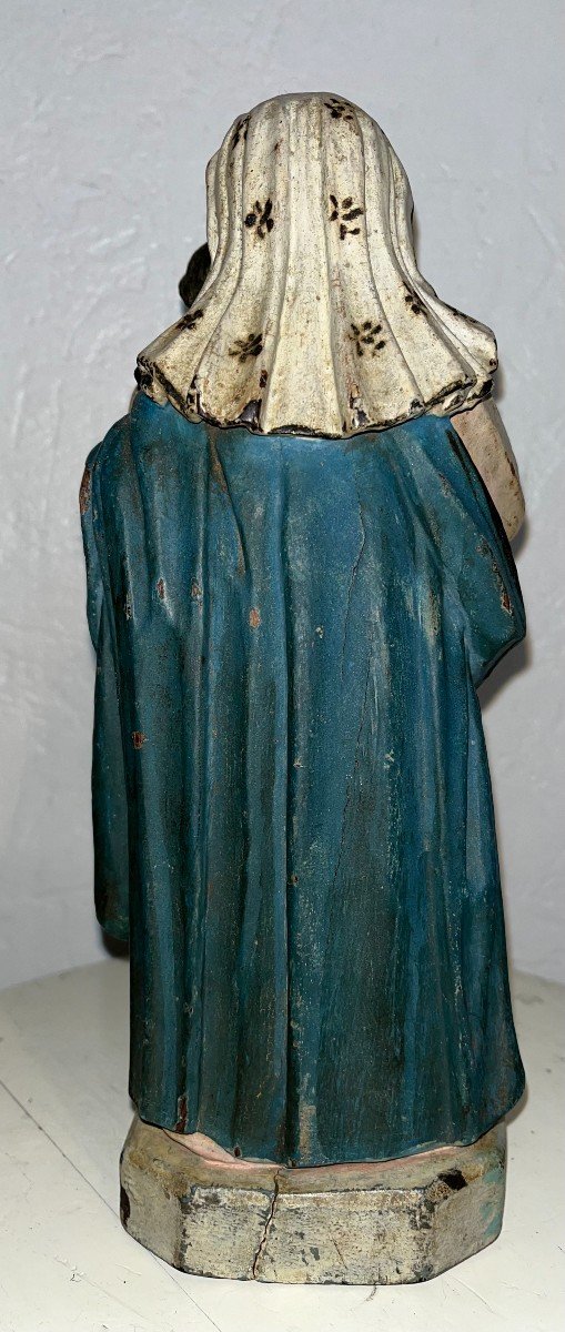  Virgin And Child Polychrome Wood -photo-3