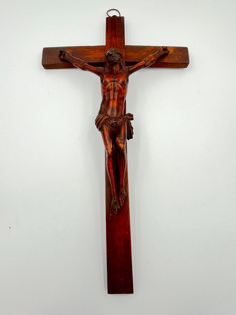 Rare 17th Century Boxwood Christ. -photo-5